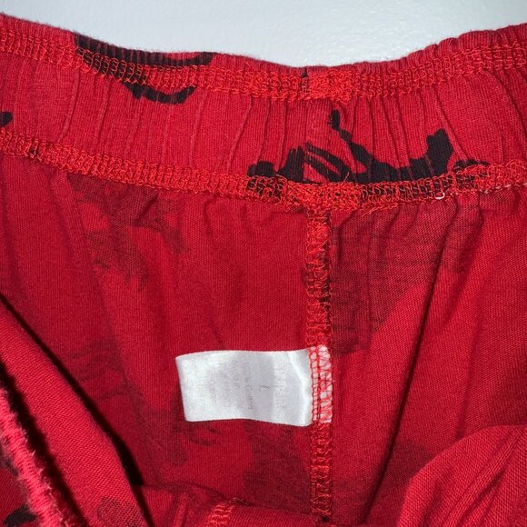 Lazy One Red Moose Print Pajama Pants Elastic Waist Cotton Lounge Wear Unisex L - Picture 5 of 6